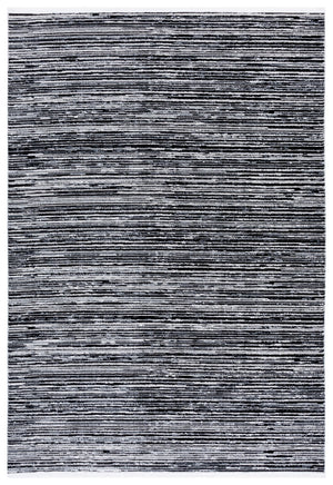 Safavieh Mila Modern Runner Rug - Stylish Power Loomed Polyester Design For Elegant Home Decor Upgrade Black ,Ivory Polyester Mil224z-5