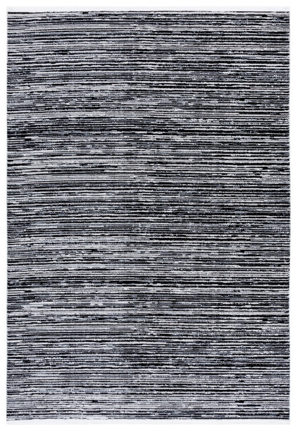 Safavieh Mila Modern Runner Rug - Stylish Power Loomed Polyester Design For Elegant Home Decor Upgrade Black ,Ivory Polyester Mil224z-5