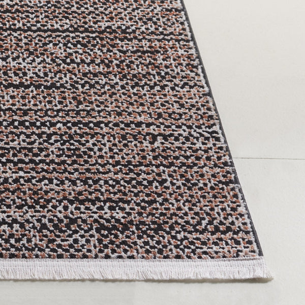 Safavieh Mila Modern Runner Rug - Elegant Power Loomed Polyester For High-traffic Areas In Your Home Decor Beige ,Black Polyester Mil226b-5