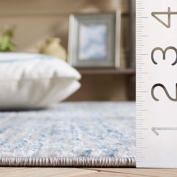 Safavieh Mila Modern Abstract Area Rug - Elegant Blue And Ivory Design For Luxurious Home Decor Comfort Blue ,Ivory Polyester Mil226m-9