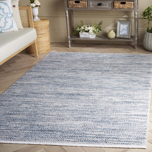 Safavieh Mila Modern Abstract Area Rug - Elegant Blue And Ivory Design For Luxurious Home Decor Comfort Blue ,Ivory Polyester Mil226m-9