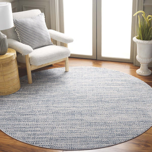 Safavieh Mila Modern Abstract Area Rug - Elegant Blue And Ivory Design For Luxurious Home Decor Comfort Blue ,Ivory Polyester Mil226m-9