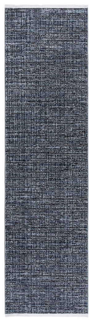 Safavieh Mila Modern Runner Rug - Elegant Power Loomed Polyester For High-traffic Areas In Your Home Decor Black ,Light Blue Polyester Mil226z-28