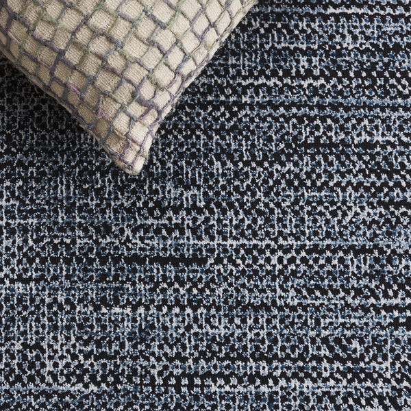 Safavieh Mila Modern Runner Rug - Elegant Power Loomed Polyester For High-traffic Areas In Your Home Decor Black ,Light Blue Polyester Mil226z-5