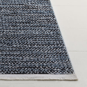 Safavieh Mila Modern Area Rug - Elegant Minimalist Design For Effortless Home Style And Comfort Black ,Light Blue Polyester Mil226z-9