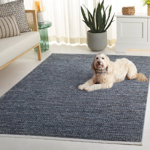 Safavieh Mila Modern Runner Rug - Elegant Power Loomed Polyester For High-traffic Areas In Your Home Decor Black ,Light Blue Polyester Mil226z-5