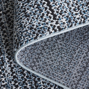 Safavieh Mila Modern Runner Rug - Elegant Power Loomed Polyester For High-traffic Areas In Your Home Decor Black ,Light Blue Polyester Mil226z-5