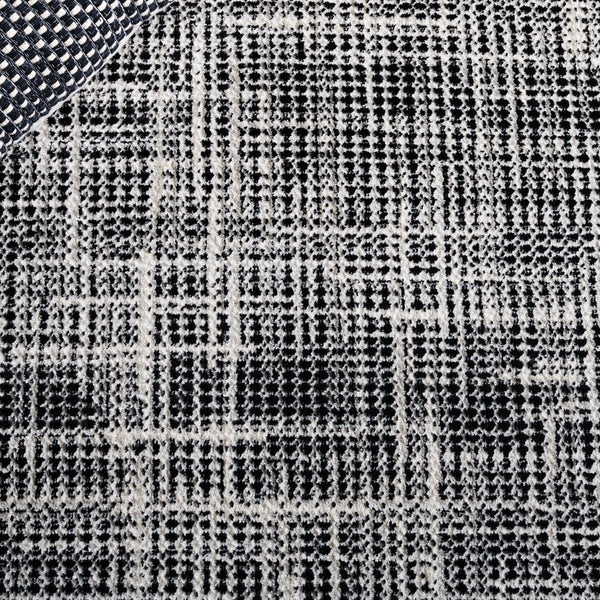 Safavieh Mila Modern Ivory And Black Runner Rug - Stylish Power Loomed Design For Hallway Elegance Ivory ,Black Polyester Mil228a-5