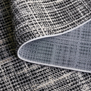 Safavieh Mila Modern Ivory And Black Area Rug - Soft, Durable Floor Accent For Stylish Home Décor Ivory ,Black Polyester Mil228a-8