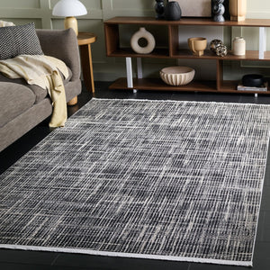 Safavieh Mila Modern Ivory And Black Area Rug - Soft, Durable Floor Accent For Stylish Home Décor Ivory ,Black Polyester Mil228a-8