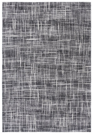 Safavieh Mila Modern Ivory And Black Runner Rug - Stylish Power Loomed Design For Hallway Elegance Ivory ,Black Polyester Mil228a-5