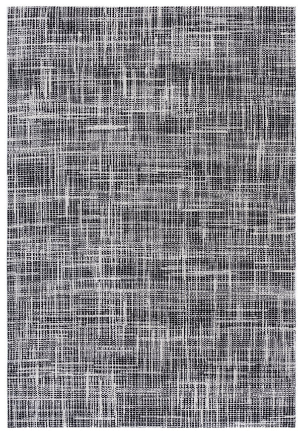 Safavieh Mila Modern Ivory And Black Runner Rug - Stylish Power Loomed Design For Hallway Elegance Ivory ,Black Polyester Mil228a-5