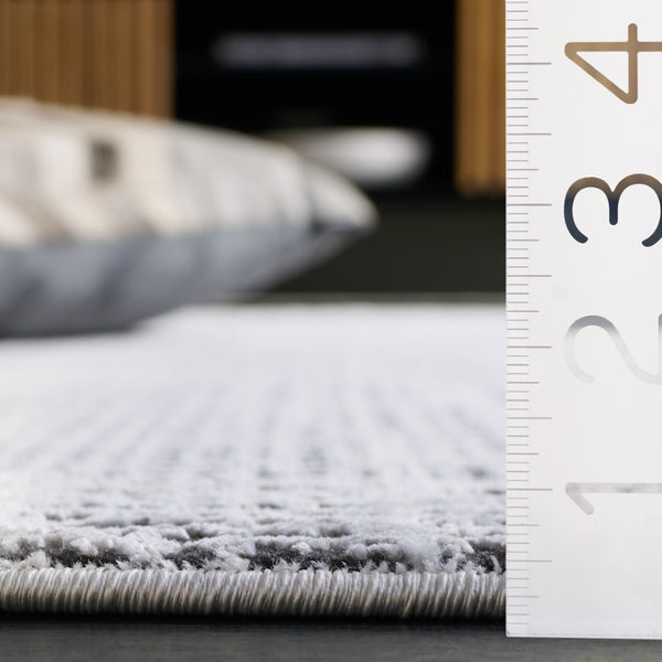 Safavieh Mila Modern Ivory And Black Area Rug - Soft, Durable Floor Accent For Stylish Home Décor Light Grey ,Black Polyester Mil228f-9