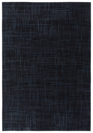 Safavieh Mila Modern Ivory And Black Runner Rug - Stylish Power Loomed Design For Hallway Elegance Dark Blue ,Black Polyester Mil228l-5