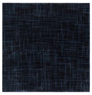 Safavieh Mila Modern Ivory And Black Runner Rug - Stylish Power Loomed Design For Hallway Elegance Dark Blue ,Black Polyester Mil228l-7sq