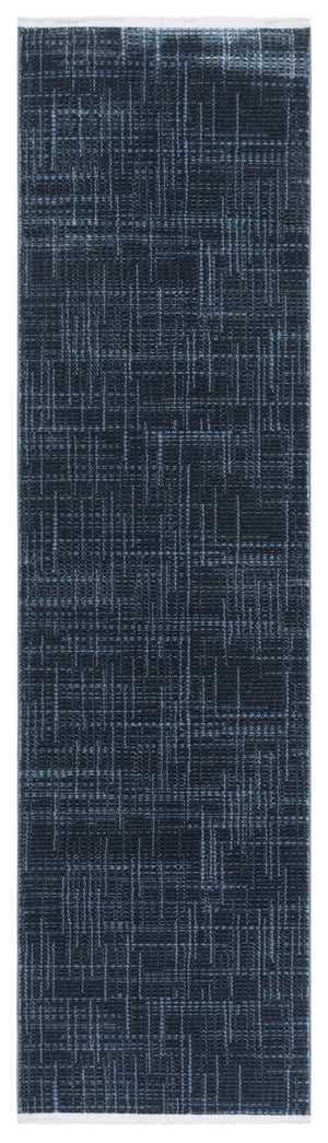 Safavieh Mila Modern Ivory And Black Runner Rug - Stylish Power Loomed Design For Hallway Elegance Blue ,Black Polyester Mil228n-28