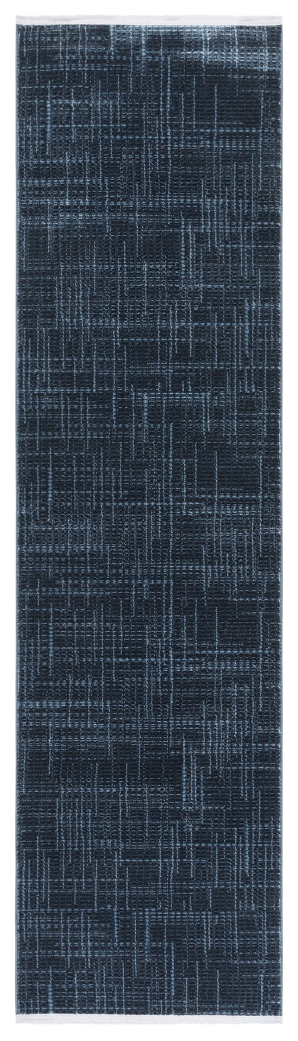 Safavieh Mila Modern Ivory And Black Runner Rug - Stylish Power Loomed Design For Hallway Elegance Blue ,Black Polyester Mil228n-28