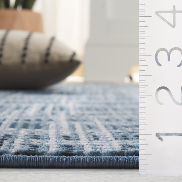 Safavieh Mila Modern Ivory And Black Area Rug - Soft, Durable Floor Accent For Stylish Home Décor Blue ,Black Polyester Mil228n-9