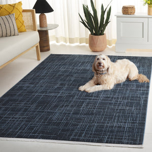 Safavieh Mila Modern Ivory And Black Area Rug - Soft, Durable Floor Accent For Stylish Home Décor Blue ,Black Polyester Mil228n-9