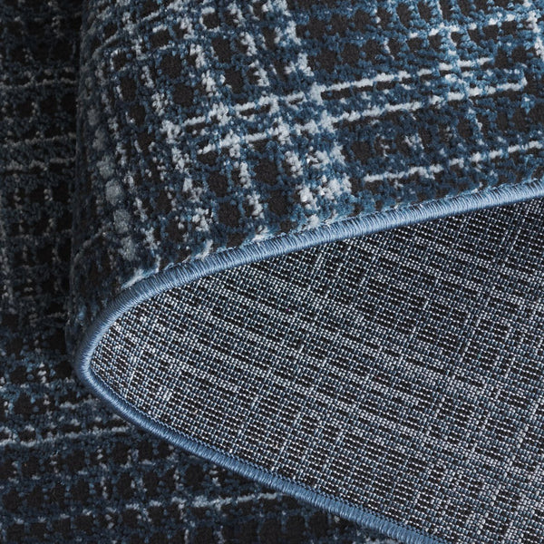 Safavieh Mila Modern Ivory And Black Runner Rug - Stylish Power Loomed Design For Hallway Elegance Blue ,Black Polyester Mil228n-5