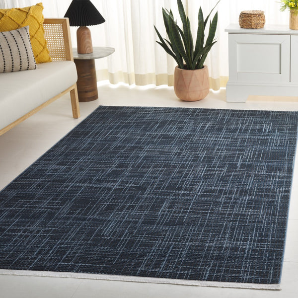 Safavieh Mila Modern Ivory And Black Area Rug - Soft, Durable Floor Accent For Stylish Home Décor Blue ,Black Polyester Mil228n-9