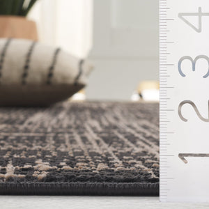 Safavieh Mila Modern Ivory And Black Runner Rug - Stylish Power Loomed Design For Hallway Elegance Brown ,Black Polyester Mil228t-5