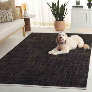 Safavieh Mila Modern Ivory And Black Runner Rug - Stylish Power Loomed Design For Hallway Elegance Brown ,Black Polyester Mil228t-5