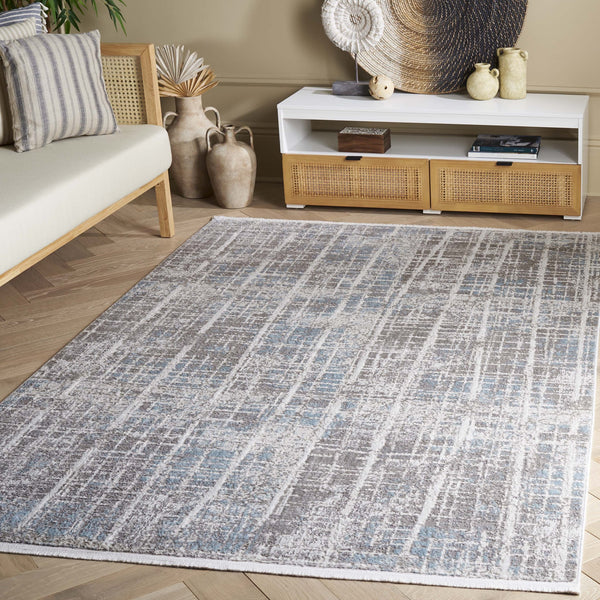 Safavieh Mila Exquisite Power-loomed Area Rug In Elegant Ivory And Beige - Turkish Craftsmanship For Your Home Grey ,Light Blue Polyester Mil230f-5