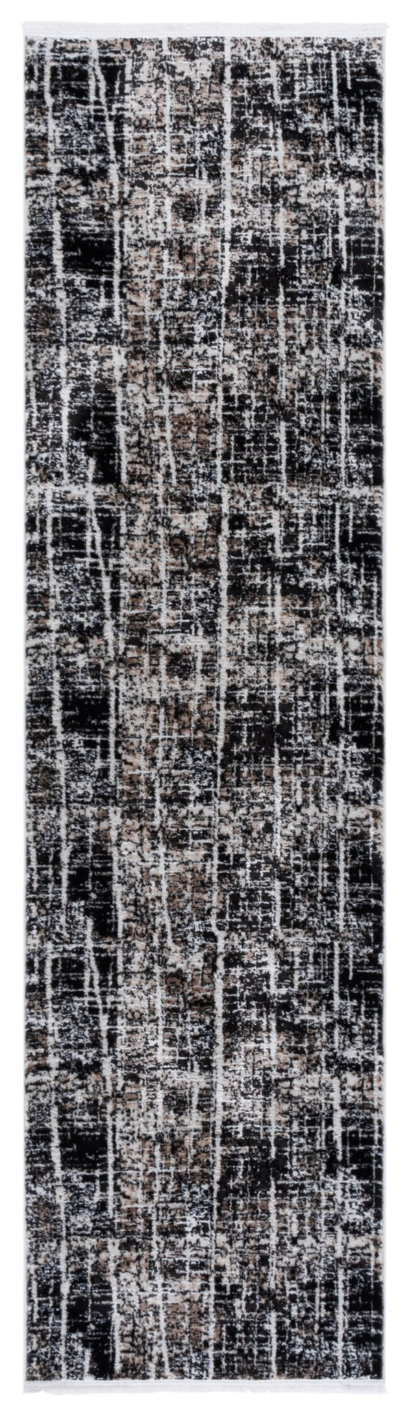 Safavieh Mila Modern Runner Rug - Elegant Power Loomed Design For Hallways, Stylish Home Décor Enhancement Brown ,Black Ivory Polyester Mil230t-28