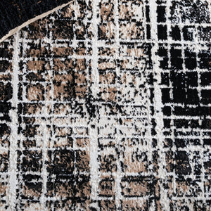 Safavieh Mila Modern Area Rug – Elegant Polyester Design For Contemporary & Classic Interiors, 5/8" Height Brown ,Black Ivory Polyester Mil230t-9