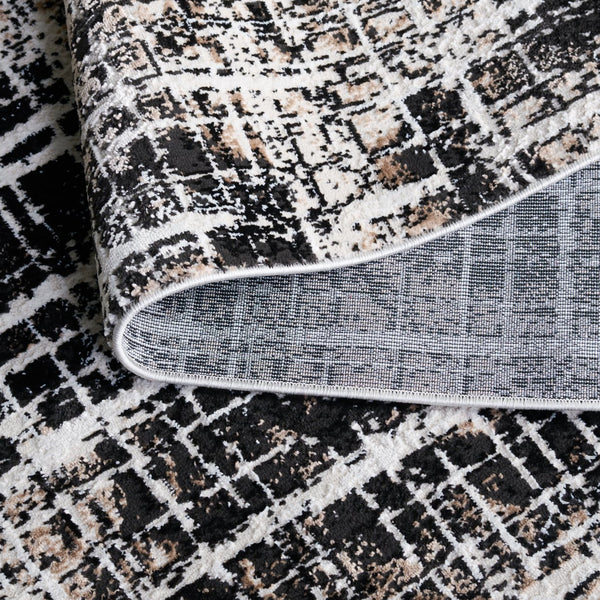 Safavieh Mila Modern Runner Rug - Elegant Power Loomed Design For Hallways, Stylish Home Décor Enhancement Brown ,Black Ivory Polyester Mil230t-5