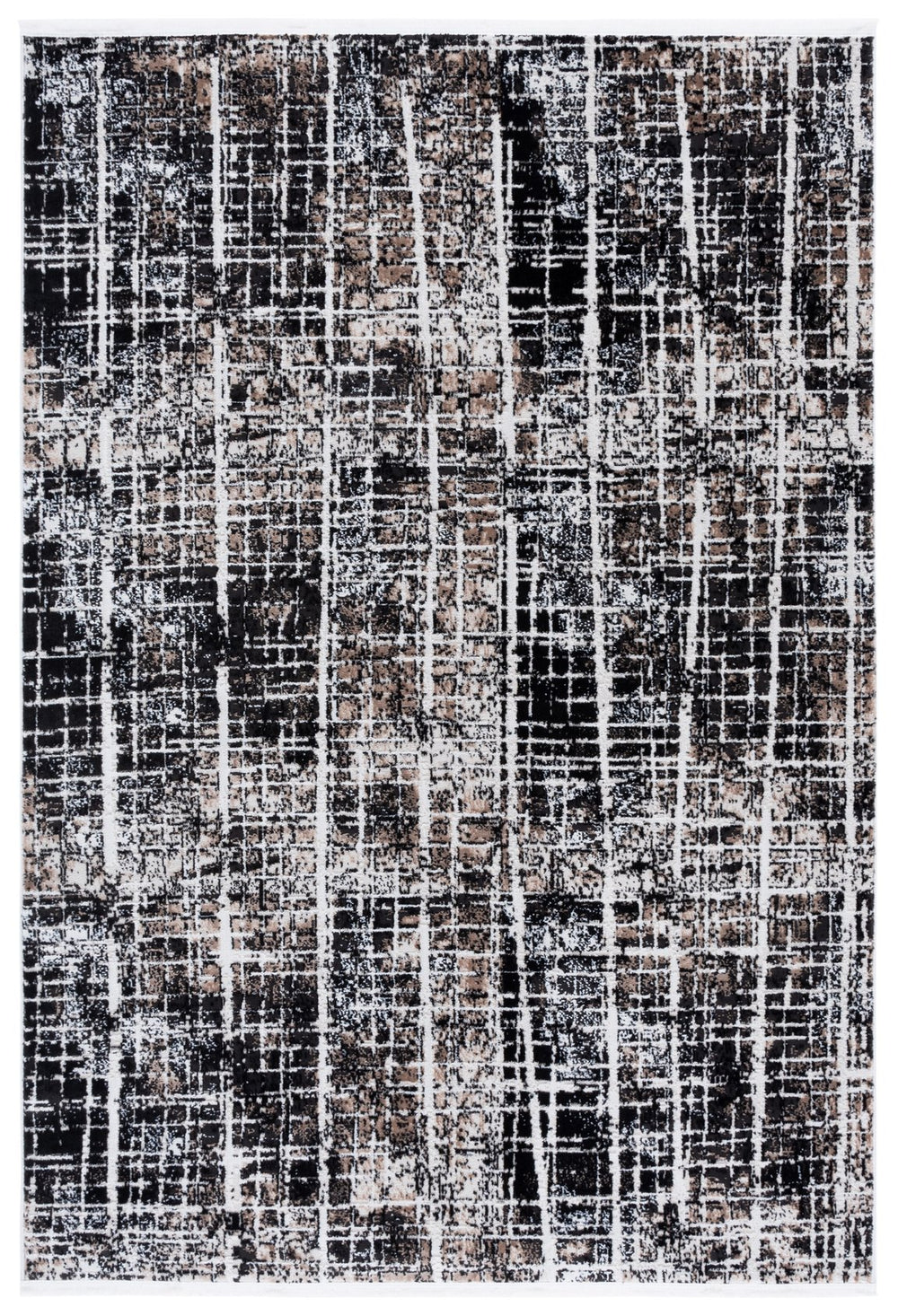 Safavieh Mila Modern Runner Rug - Elegant Power Loomed Design For Hallways, Stylish Home Décor Enhancement Brown ,Black Ivory Polyester Mil230t-5