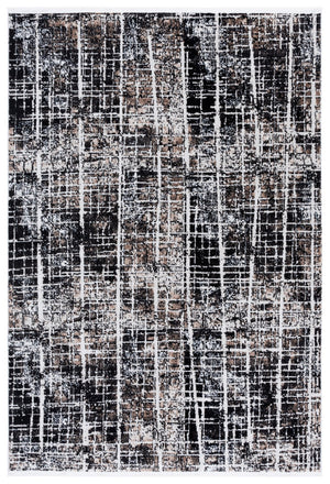 Safavieh Mila Modern Runner Rug - Elegant Power Loomed Design For Hallways, Stylish Home Décor Enhancement Brown ,Black Ivory Polyester Mil230t-5