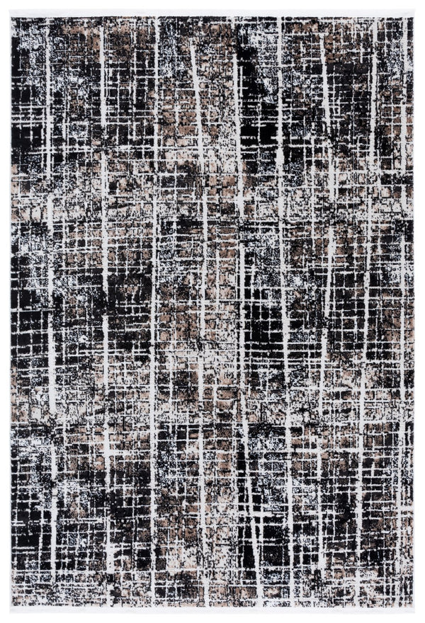 Safavieh Mila Modern Runner Rug - Elegant Power Loomed Design For Hallways, Stylish Home Décor Enhancement Brown ,Black Ivory Polyester Mil230t-5