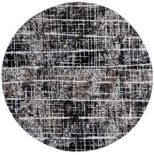 Safavieh Mila Modern Runner Rug - Elegant Power Loomed Design For Hallways, Stylish Home Décor Enhancement Brown ,Black Ivory Polyester Mil230t-7r