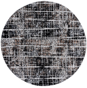 Safavieh Mila Modern Area Rug – Elegant Polyester Design For Contemporary & Classic Interiors, 5/8" Height Brown ,Black Ivory Polyester Mil230t-9