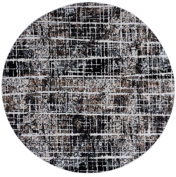 Safavieh Mila Modern Area Rug – Elegant Polyester Design For Contemporary & Classic Interiors, 5/8" Height Brown ,Black Ivory Polyester Mil230t-9