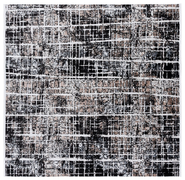 Safavieh Mila Modern Area Rug – Elegant Polyester Design For Contemporary & Classic Interiors, 5/8" Height Brown ,Black Ivory Polyester Mil230t-9