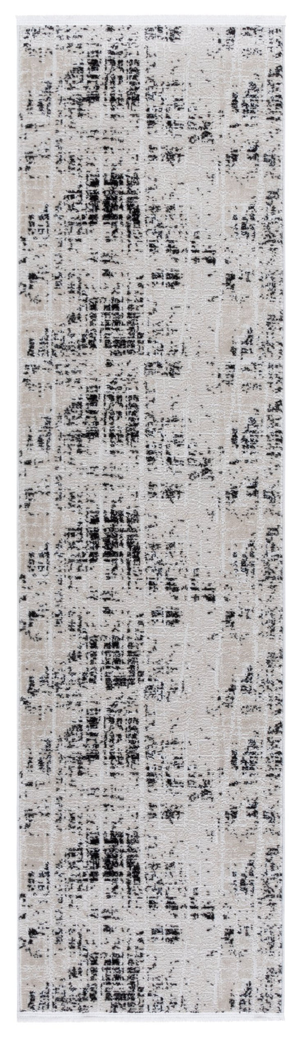 Safavieh Mila Modern Runner Rug - Elegant Power Loomed Design For Hallways, Stylish Home Décor Enhancement Black ,Ivory Polyester Mil230z-28