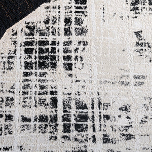 Safavieh Mila Modern Runner Rug - Elegant Power Loomed Design For Hallways, Stylish Home Décor Enhancement Black ,Ivory Polyester Mil230z-5