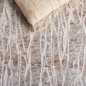 Safavieh Mila Power Loomed Area Rug - Modern Abstract Design In Neutral Hues For Elegant Home Décor Beige ,Grey Polyester Mil232b-4