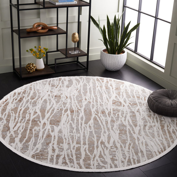 Safavieh Mila Power Loomed Area Rug - Modern Abstract Design In Neutral Hues For Elegant Home Décor Beige ,Grey Polyester Mil232b-4