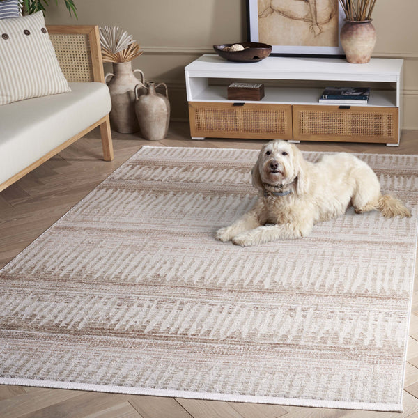 Safavieh Mila Modern Area Rug – Luxurious Turkish Textile, Elegant Ivory & Beige Design For Chic Spaces Ivory ,Beige Grey Polyester Mil234a-9