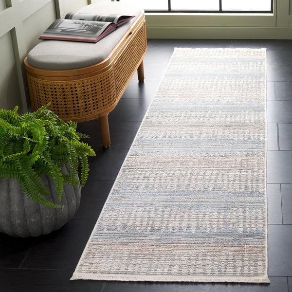 Safavieh Mila Modern Area Rug – Luxurious Turkish Textile, Elegant Ivory & Beige Design For Chic Spaces Beige ,Blue Polyester Mil234b-7r