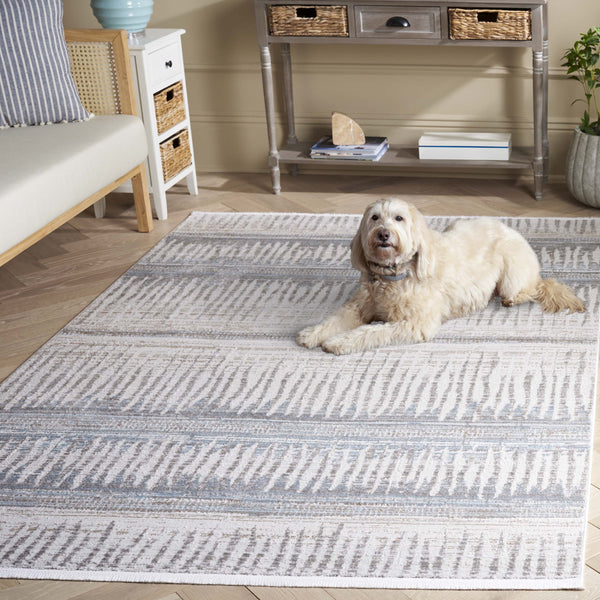 Safavieh Mila Modern Area Rug – Luxurious Turkish Textile, Elegant Ivory & Beige Design For Chic Spaces Beige ,Blue Polyester Mil234b-7r