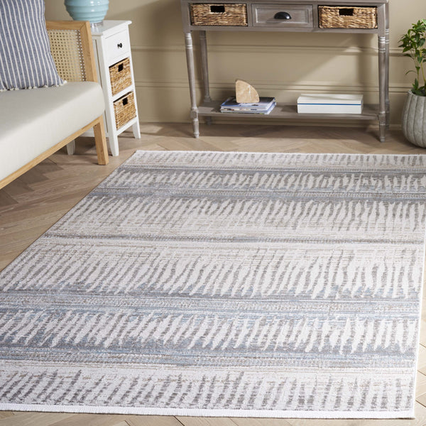 Safavieh Mila Modern Area Rug – Luxurious Turkish Textile, Elegant Ivory & Beige Design For Chic Spaces Beige ,Blue Polyester Mil234b-7r