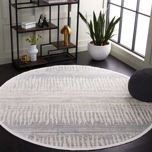 Safavieh Mila Modern Area Rug – Luxurious Turkish Textile, Elegant Ivory & Beige Design For Chic Spaces Beige ,Blue Polyester Mil234b-7r