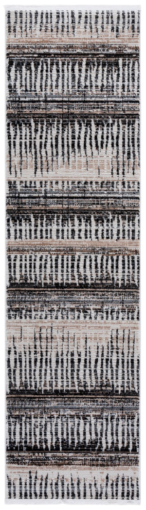 Safavieh Mila Bohemian Area Rug – Luxurious Polyester, Durable Craftsmanship, Perfect For Cozy Spaces Beige ,Ivory Black Polyester Mil234c-4