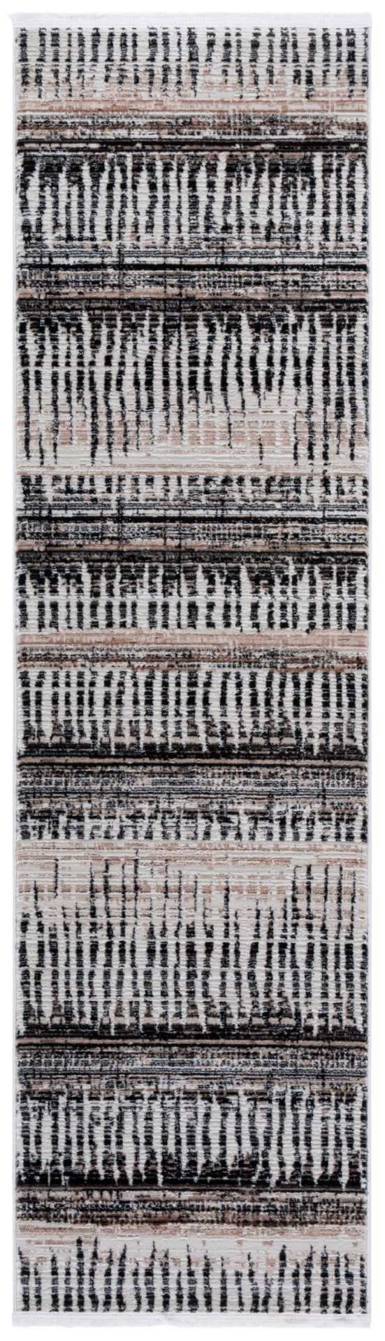 Safavieh Mila Bohemian Area Rug – Luxurious Polyester, Durable Craftsmanship, Perfect For Cozy Spaces Beige ,Ivory Black Polyester Mil234c-4