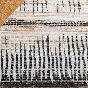 Safavieh Mila Bohemian Area Rug – Luxurious Polyester, Durable Craftsmanship, Perfect For Cozy Spaces Beige ,Ivory Black Polyester Mil234c-4